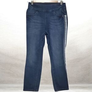 Side Stripes Simply Vera VeraWang jeans womens size 6 jegging capri pull-on